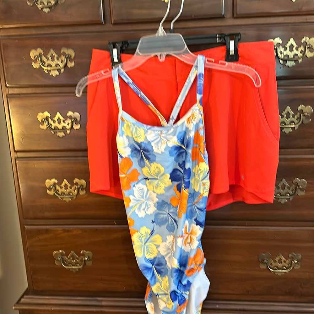 Women’s Dolfin swimsuit with matching swim shorts